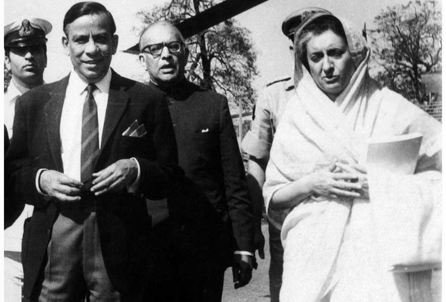 Dhiren Dey with former prime minister of India Shrimati Indira Gandhi